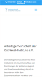 Mobile Screenshot of ost-west-institute.de
