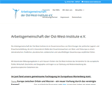 Tablet Screenshot of ost-west-institute.de